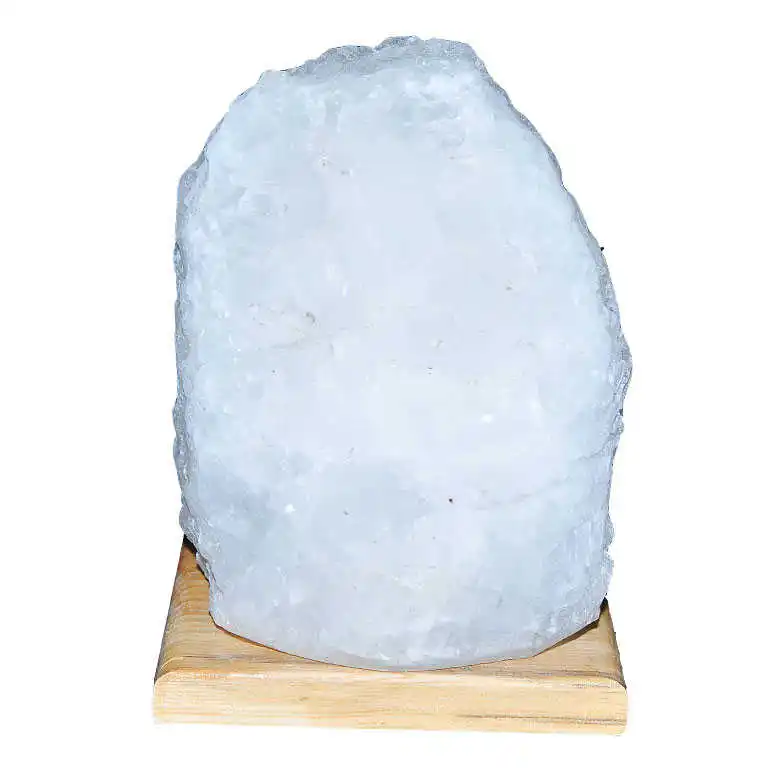 Natural Crystal Rock Salt Lamp Çankırı Wired Bulb White 3-4Kg