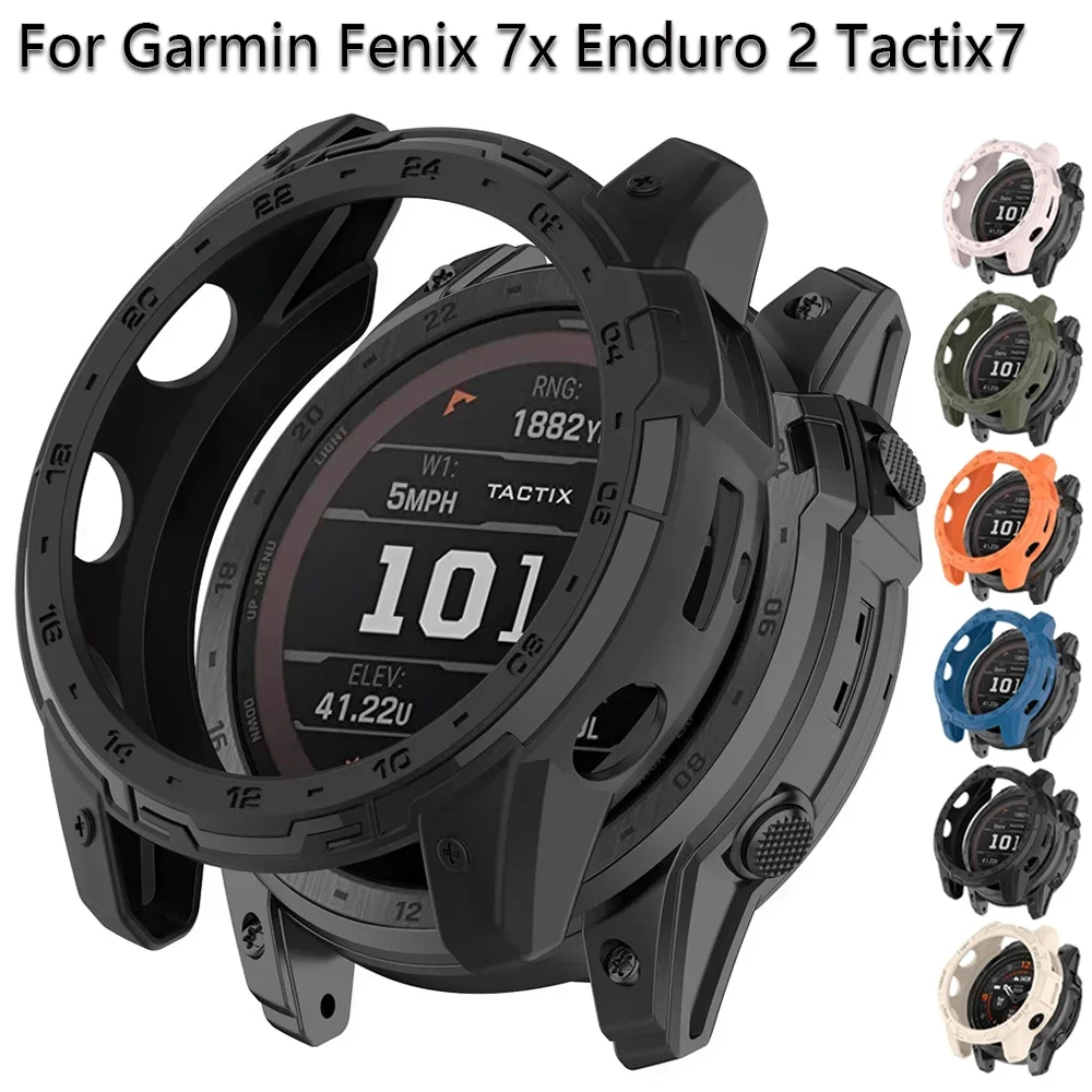 Защитный чехол из ТПУ для смарт-часов Garmin Fenix 7X Мягкий защитный аксессуары