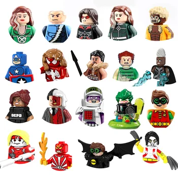 디즈니 슈퍼 히어로 빌딩 블록, X-Men 아포칼립스, 디킨 울버린, 데드풀 캐릭터 모델 브릭, 어린이 교육 장난감 선물