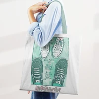 heartstopper shoulder bags shopping tote eco friendly canvas cotton women charlie romance shopper reusable storage new arrival