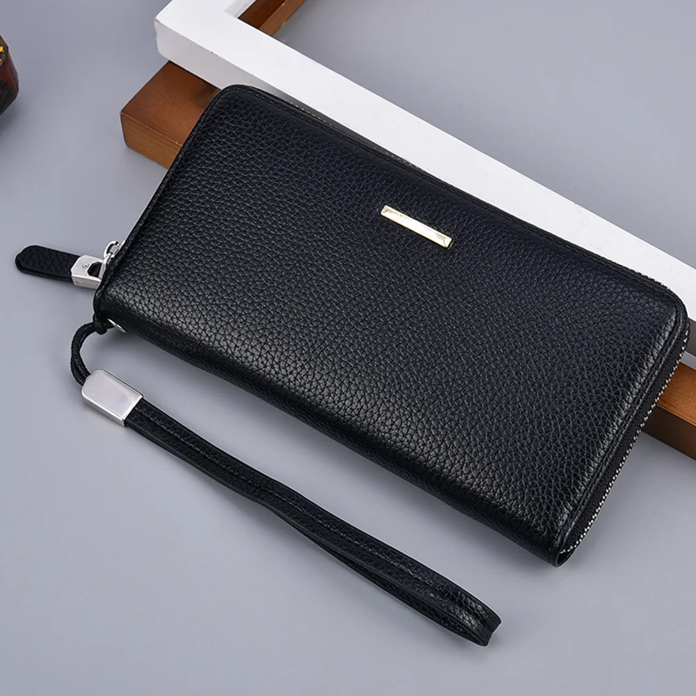 

Men Long Wallet Portable Large Capacity Card Holder Casual Zipper Coin Purse Long Purse Handbag