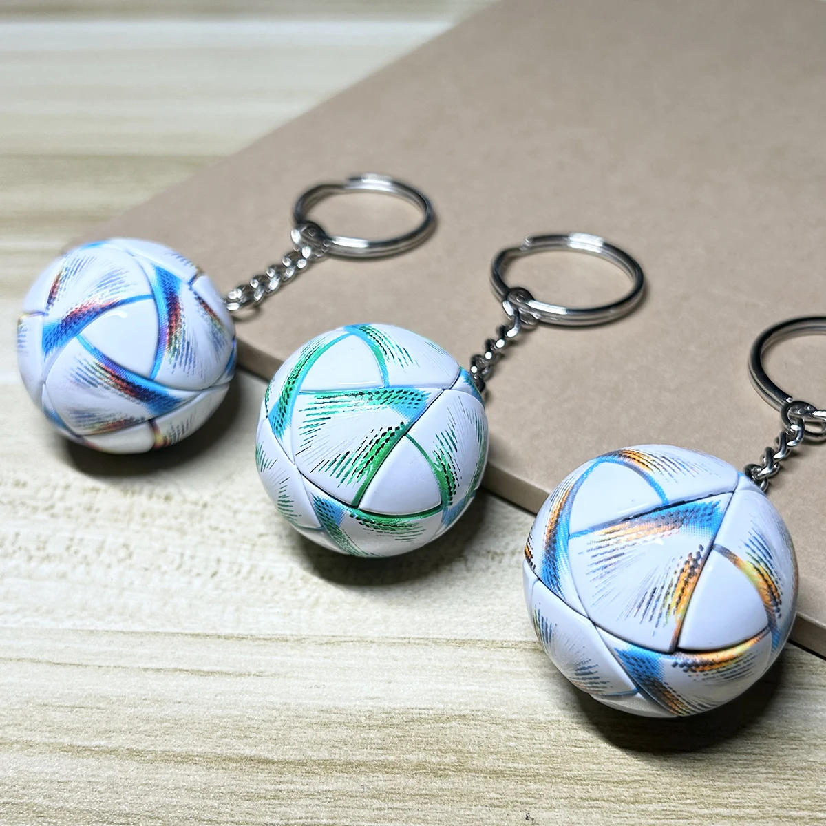 

2022 European Fans Keyring Souvenir Mini 3D Football Keychain Backpack Aesthetic Key Chain Cute Boy Kids Anime Figures Toys Gift