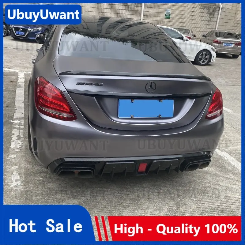 

Спойлер для Mercedes Benz W205, спойлер C43 C63 2016 2017 2018 2019 C180/C200/C230 C63 класса C, цветное заднее крыло автомобиля, задний спойлер