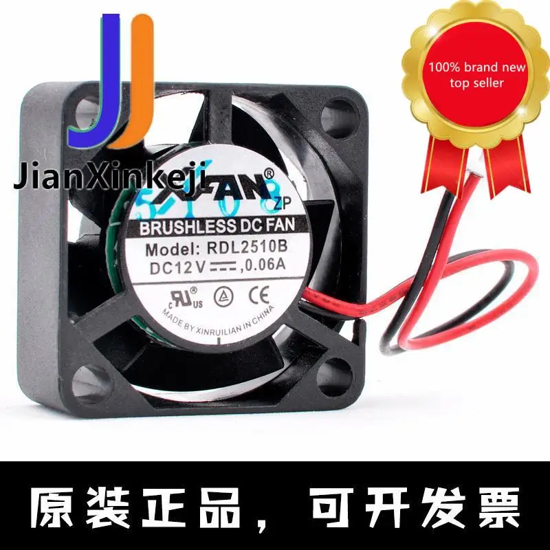 

1pcs 100% orginal new RDL2510B 2.5CM 2510 2.5 cm 12V 0.06A dual ball miniature silent cooling fan