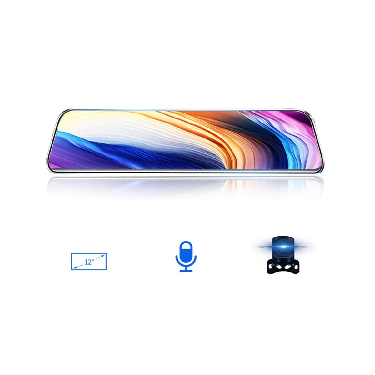 

Зеркало-видеорегистратор, 12 дюймов, с голосовым управлением, 1080p