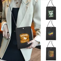 waterproof mobile phone bag wild series print handbag ladies shoulder bag women fashion casual messenger bag wallet storage bag