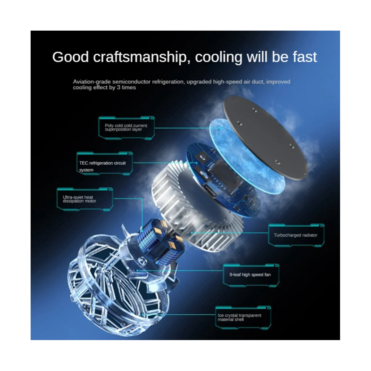 

Cell Phone Cooling Back Clip Cell Phone Cooler Semiconductor Cooling Cell Phone Cooling Artifact Speed Cold