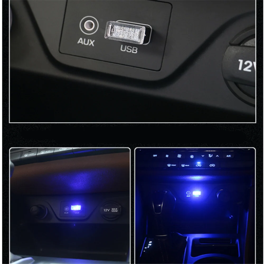Mini USB LED Car Ambient Light for Mitsubishi Asx Lancer 10 9 Outlander 2013 Pajero Sport L200 Expo Eclipse Carisma Galant Grand |