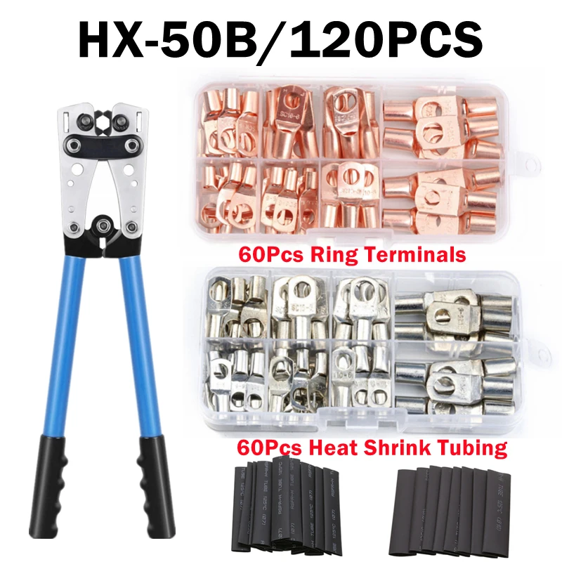 

120 шт., обжимные соединители для автомобильных медных наконечников