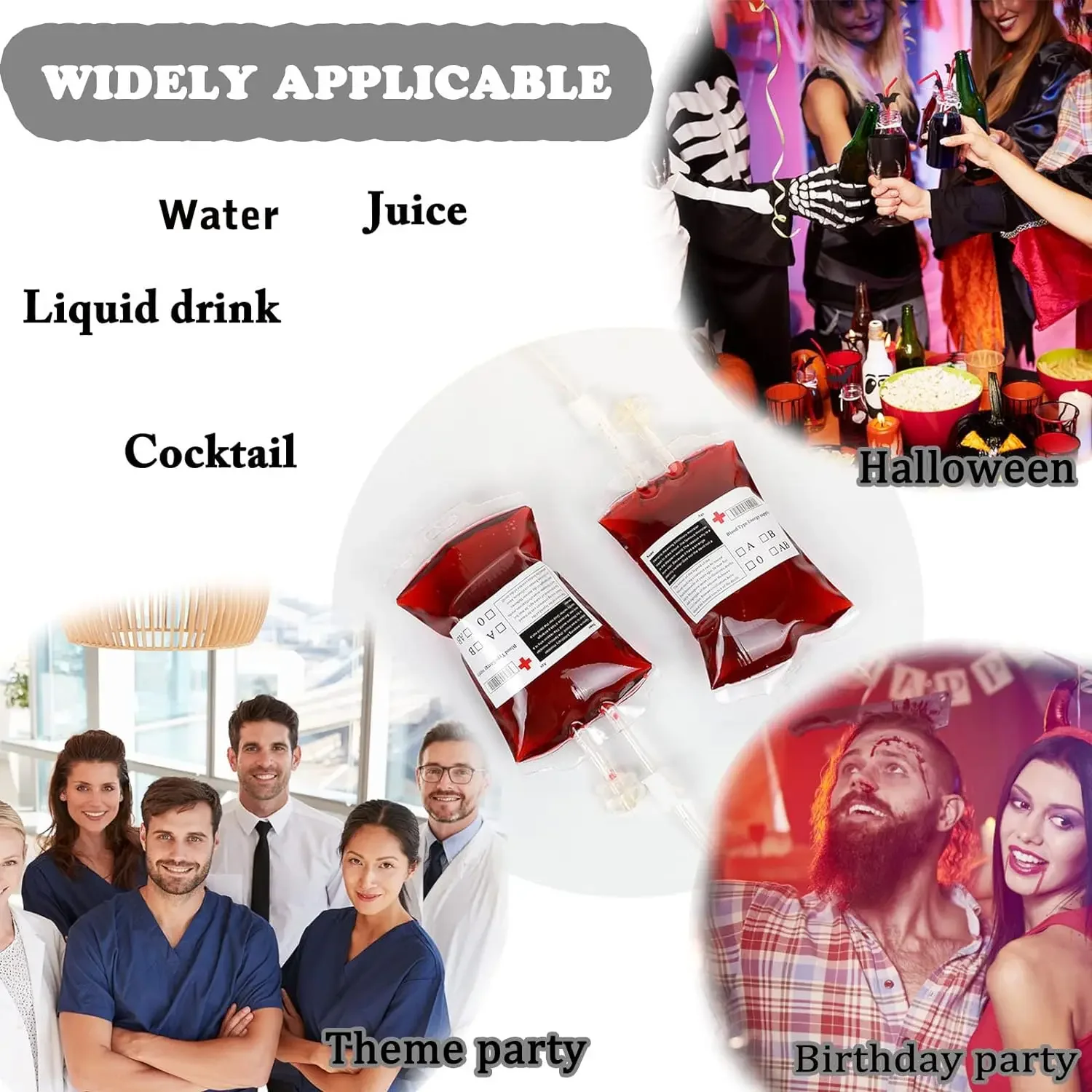 Вечеринка На Хэллоуин Сумки Для Напитков С Кровью 10/20 Шт. Набор Реквизит Костюма