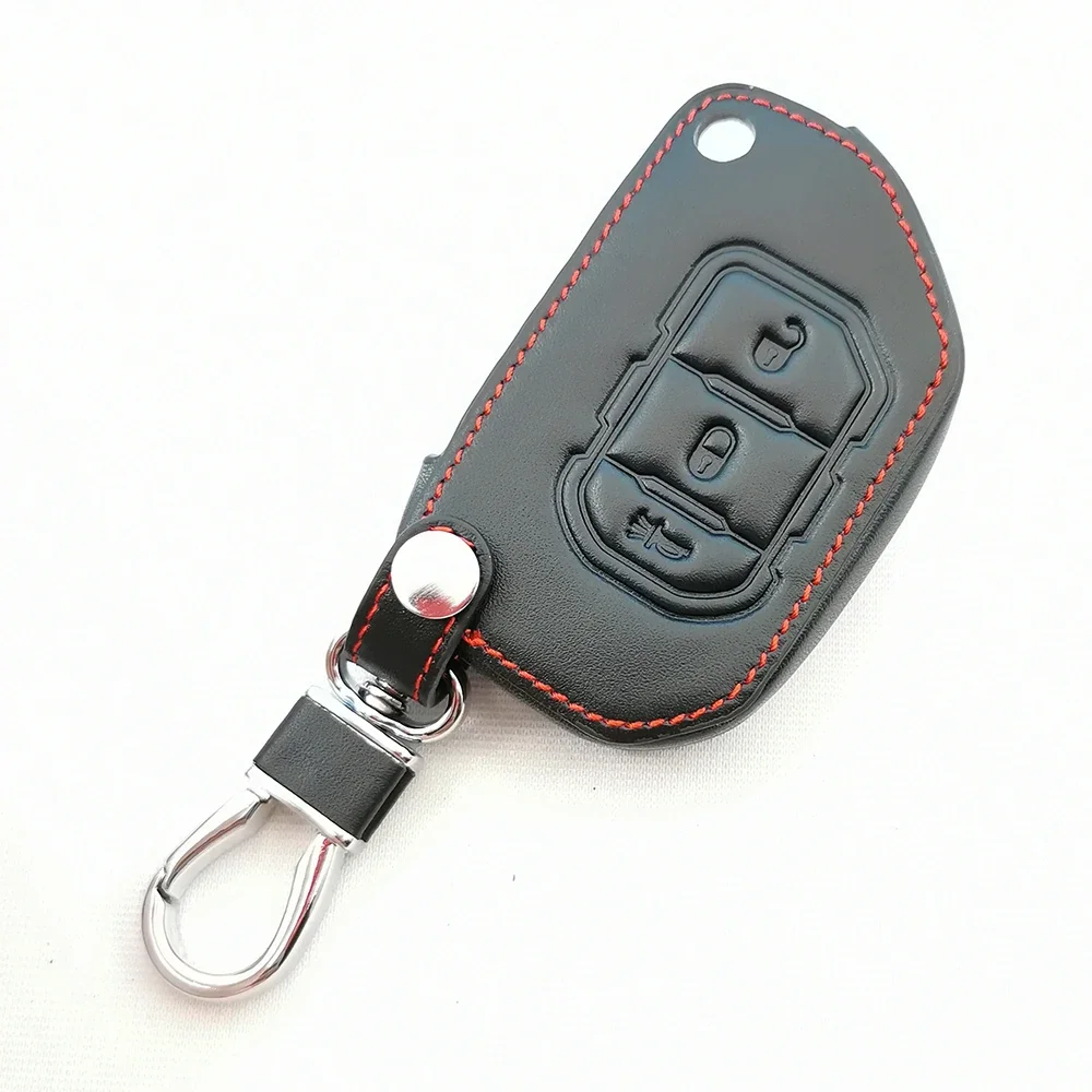 Мягкая текстура 100% кожаный чехол для автомобильного ключа Jeep Wrangler JL JLU 2018 2019 2020 2021