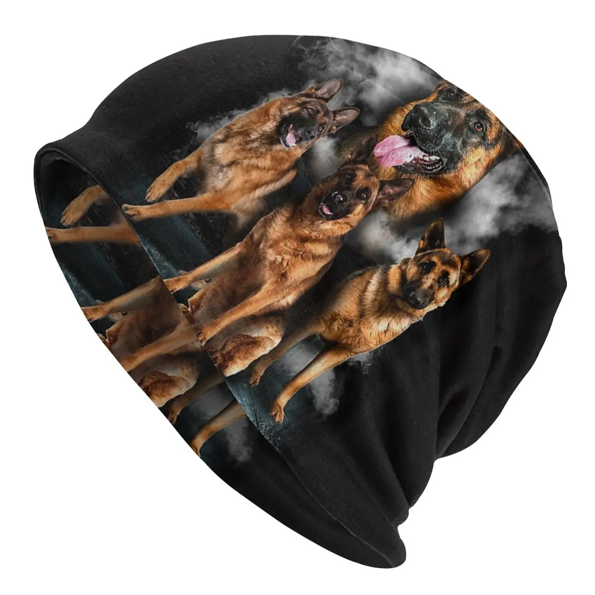 

German Shepherd Dog Bonnet Hats Gsd Lover Animal Knit Hat Hip Hop Street Skullies Beanies Hat Men's Women's Warm Dual-use Cap