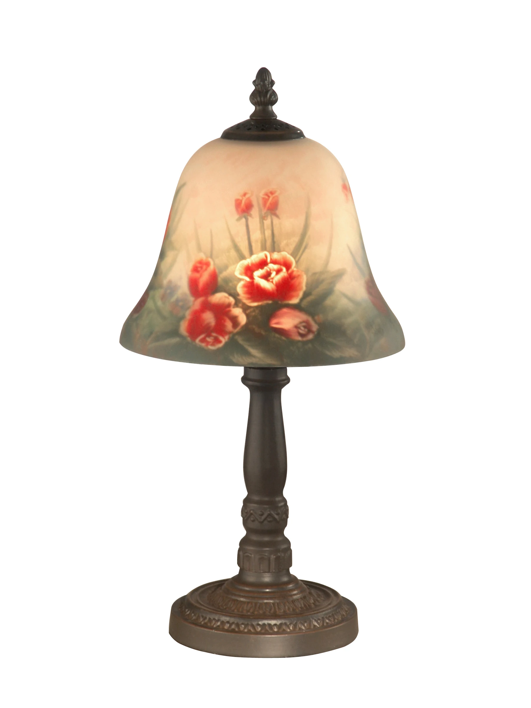 

Free Shipping Free Shipping Rose Metal Accent Lamp in Antique Bronze Finish