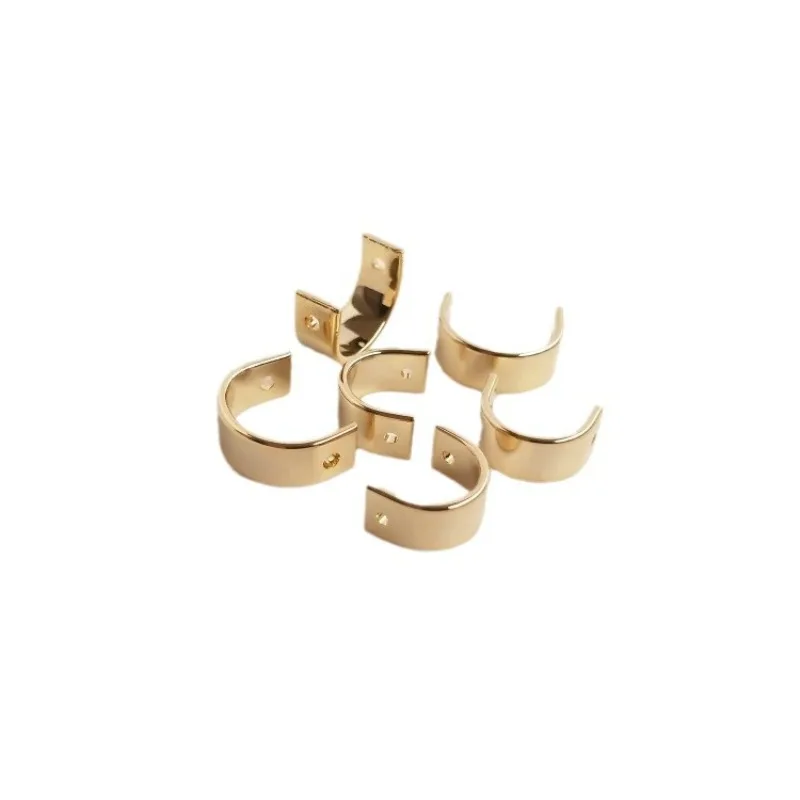 Кольцо-коннектор из светлого золота 14K, U-образное, для бусин, ручной работы, для DIY-украшений, цепочек, полукруглых бусин, для пирсинга (art.: 3920d8a495abe) - 3920d8a495abe