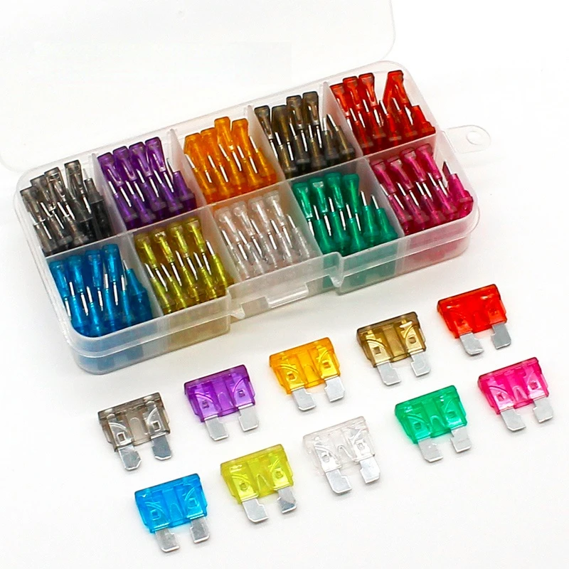 

100 шт., блок предохранителей для автомобиля, лодки, грузовика, 2A 3A 5A 7.5A 10A 15A 20A 25A 30A 35A