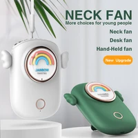 mini portable fan air conditioning blower usb rechargeable pocket cooling fan lazy neck fan for summer outdoor travel