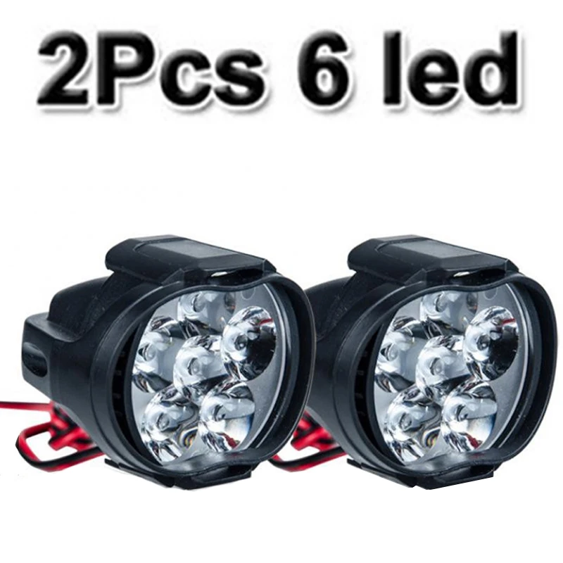 

Фары для мотоцикла, 6 светодиодов, 2 шт.