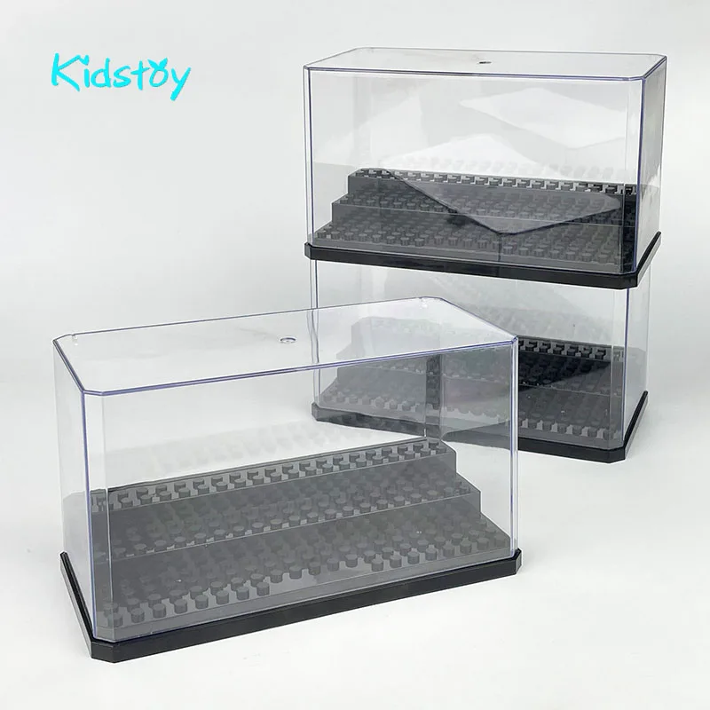 3 Steps Black Base Showcase For Model Car Collection Building Blocks Display Box Bricks Gift