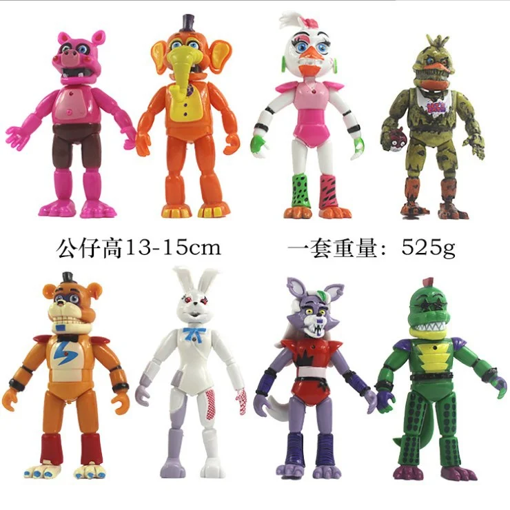 Экшн-фигурки FNAF 5 Nights Freddy Bonnie Foxy коллекционная игрушка светящаяся подвижные