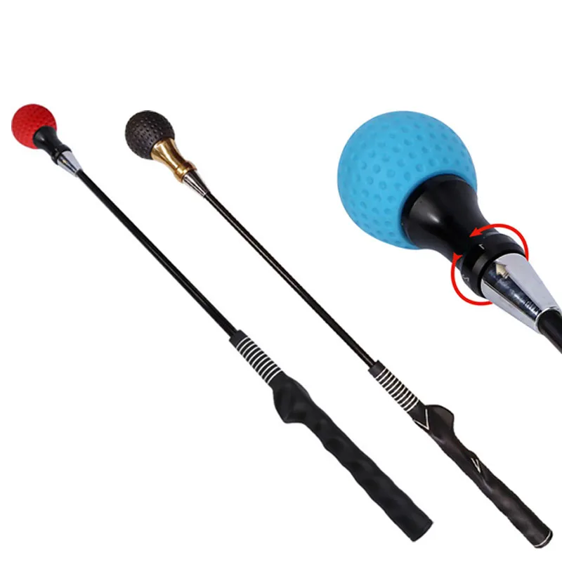Golf Swing Trainer Stick Posture Corrector Adjustable Strength Swing Sound Golf Training Stick Golf Beginner Swing Practice Aids