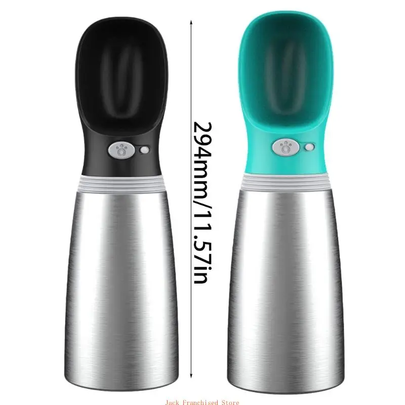 Дорожная бутылка для воды собак изолированная чашка диспенсер уличная походная