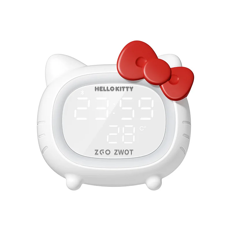 

Kawaii Sanrios Hellokittys Multifunctional Creative Cartoon Bluetooth Audio Smart Alarm Clock Dormitory Home Children's Gift