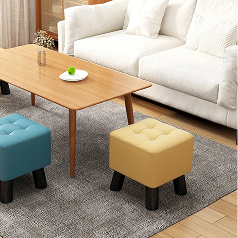 Small Low Footstool Design Nordic Hallway Children Chair Bench Modern Protable Muebles Multifuncionales Bedroom Furniture images - 6