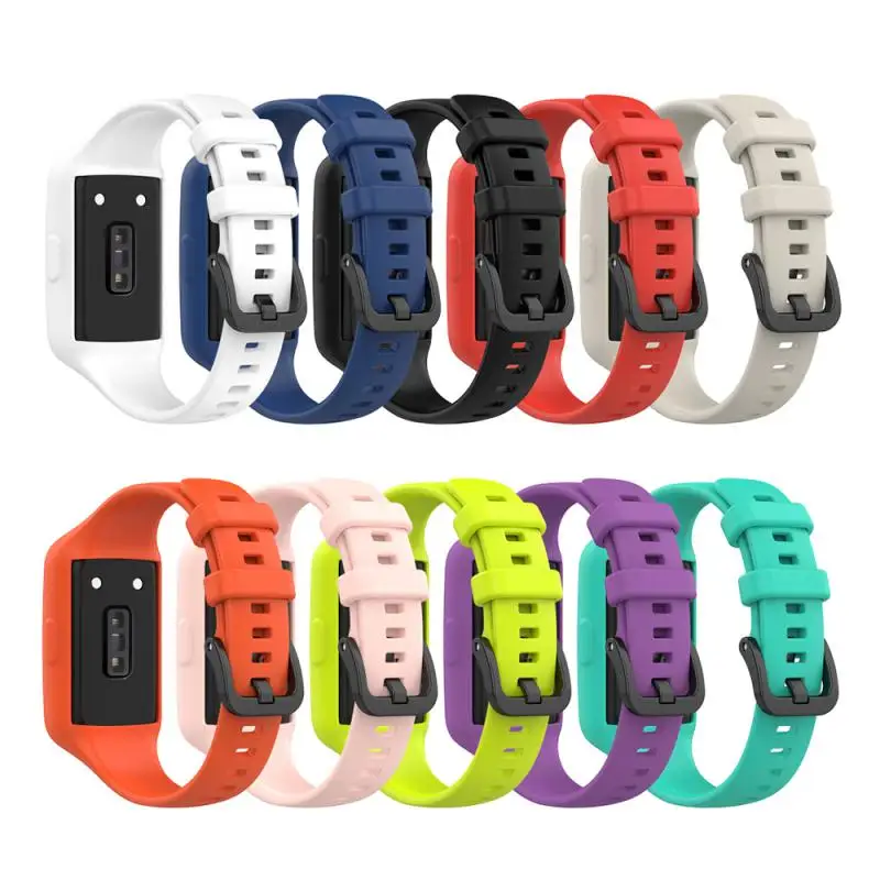 

Sweatproof Silicone Strap Soft Smart Accessories Watchband Waterproof Sports Wristband For Huawei Band6