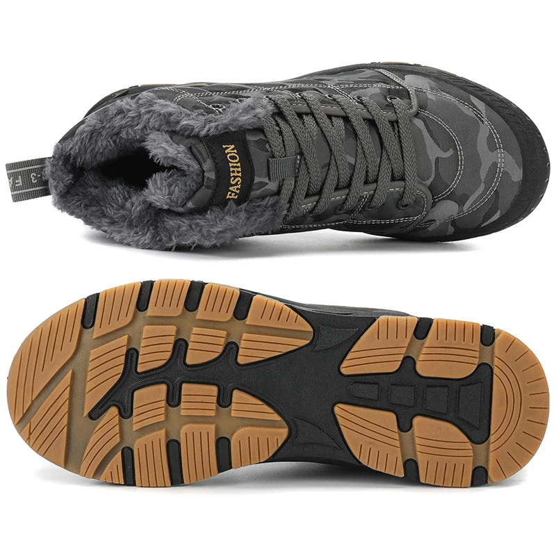 Men Winter Boots Waterproof Man Hiking Shoes Keep Warm Snow Botas Hombre Winter Boot Nonslip Soft Hunting Tourism Mountain Shoes