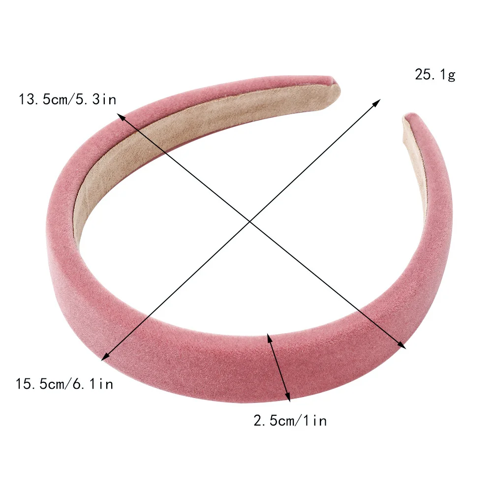 Обруч для волос в Корейском стиле из Флокированной ткани однотонная повязка