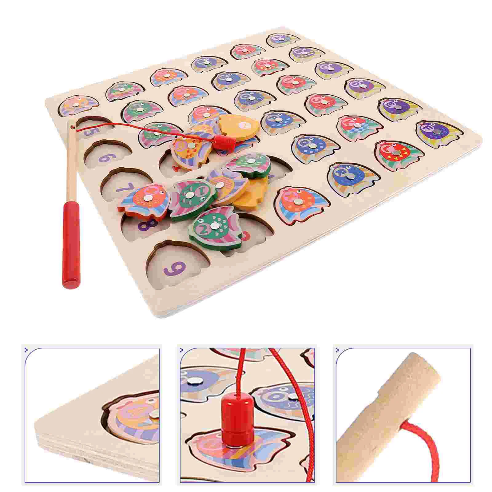 

Fishing Toys Toddlers 1-3 Activity Table 3-5 Magnetic Wooden Game Matching Games Sensory 3-4 Puzzles Lacing Board