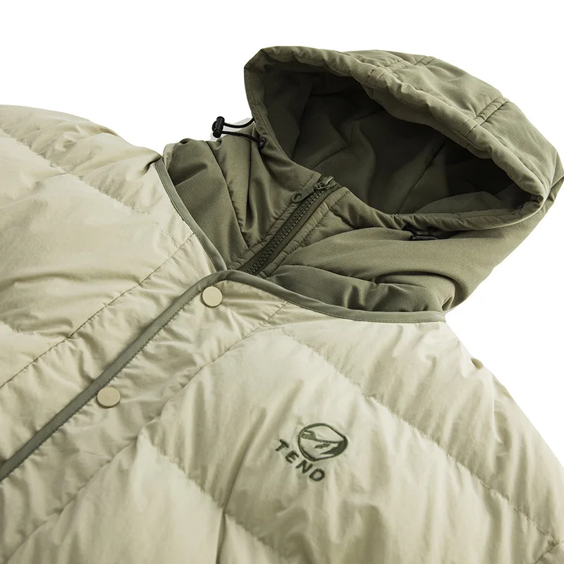 Men Two-piece Solid Color Cotton Hooded Padded Jackets Harajuku Casual Oversize Coat Winter Unisex Japanese Thick Parkas Jacket