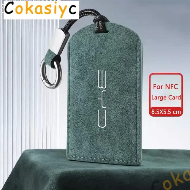 

Замшевый кожаный чехол для дистанционного ключа с картой NFC для BYD Tang DM Han EV Song PRO Qin PLUS DMI, автомобильный брелок без ключа, аксессуары