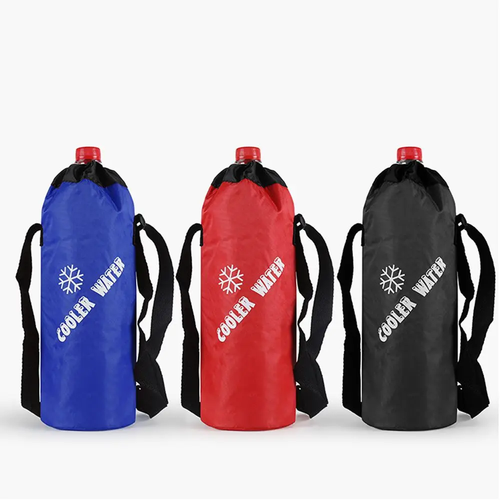 1 Pc Insulated Cooler Bag Water Bottle Pouch Camping Water Bottle Bag Tote Bag Drawstring Water Bottle Pouch Cooler Bags