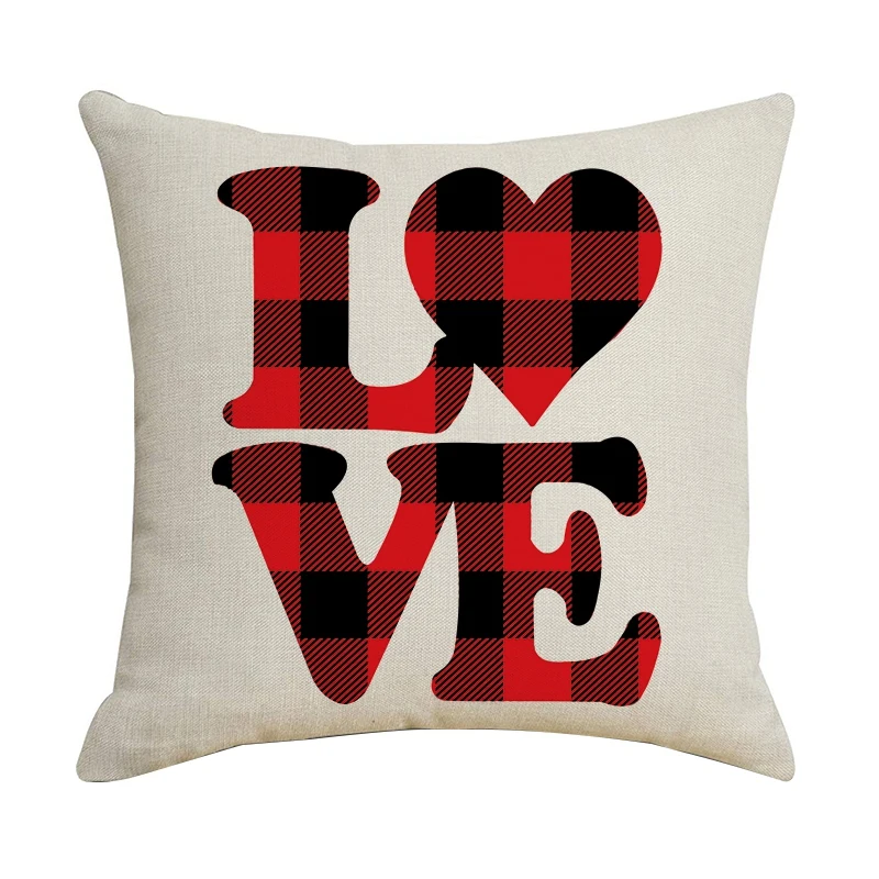 

45X45cm Valentines Day Pillowcase Love Heart Valentines Gift Wedding Decoration Bride Party Gift Home Cushion Cover