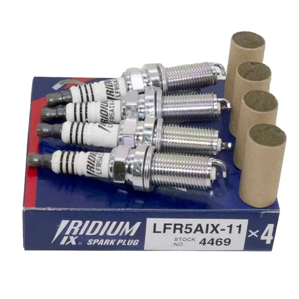 Фото Комплект из 4 иридиевых свечей зажигания 4469 LFR5AIX-11 для Hyundai, Infiniti, Kia, Mariner, Mercury, Nissan, Scion, Suzuki, Toyota, Yamaha (автозапчасть) №2
