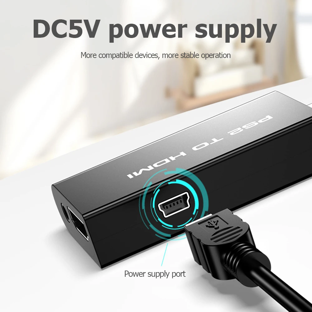Adapter For PS2 To HDMI-Compatible Audio And Video Synchronization Converter HDTV HDMI-compatible 1080P | Электроника