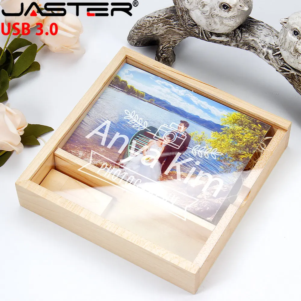 Usb Flash Drives 128gb Creative Photography Wedding Gift 3.0 Memory Stick 64gb Laser Engraving Pen Drive 32g