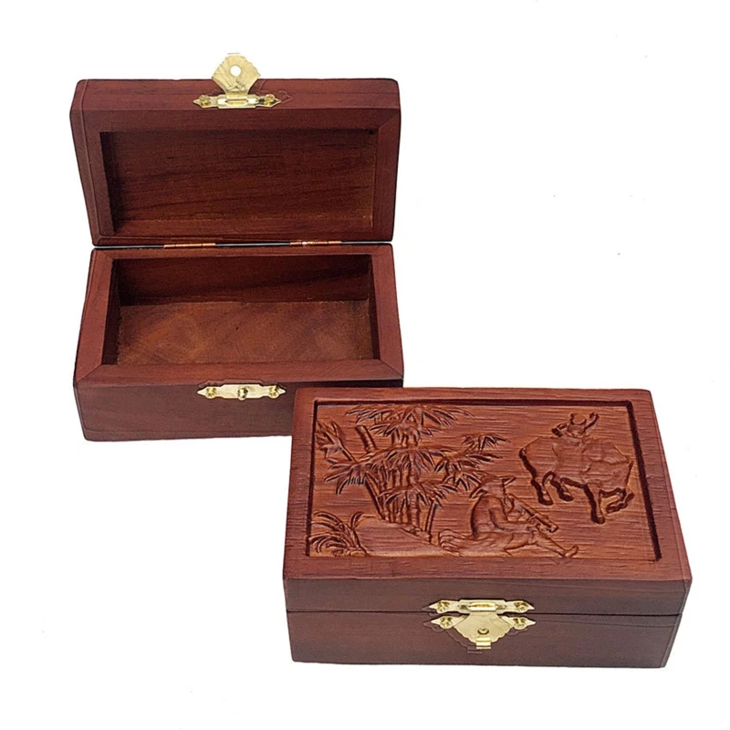 

Винтажная деревянная шкатулка для украшений в стиле ретро, шкатулка для хранения, органайзер, контейнер, нагрудник, шкатулка для украшений ...