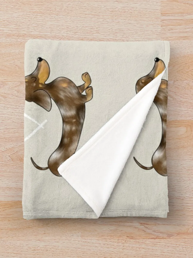 Такса шоколадно-коричневый Dapple гладкие волосы колбаса собака одеяло очень