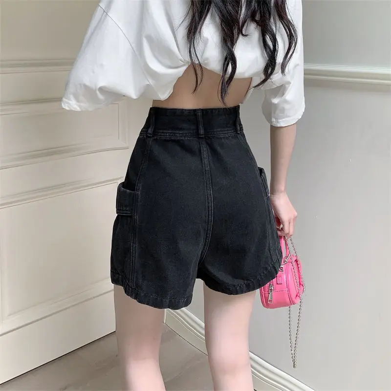 Korean Summer Style Commuter Style Women's Outwear Shorts Asymmetric Design High Waist Slim Loose Leg Versatile Short Skirt