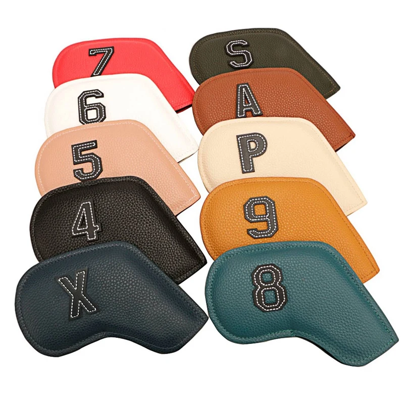 

Golf Iron Head Cover Iron Head Cover Wedge Cover/Golf Club Covers PU Leather Waterproof Number 3/4/5/6/7/8/9/P/S/A