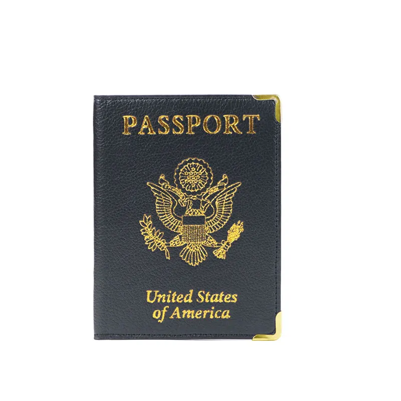 

Color U.S. Passport Sleeve Card Sleeve ID Clip Ticket Protection Sleeve Passport Clip Metal Corner Passport Bag Cardholder