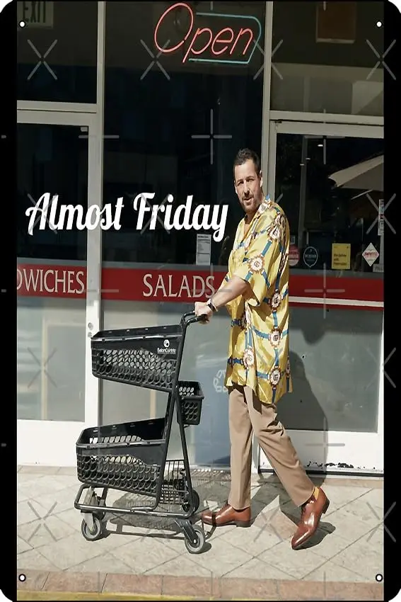 Постер с надписью Adam Sandler почти пятницу металлический плакат декор-8x12 дюймов