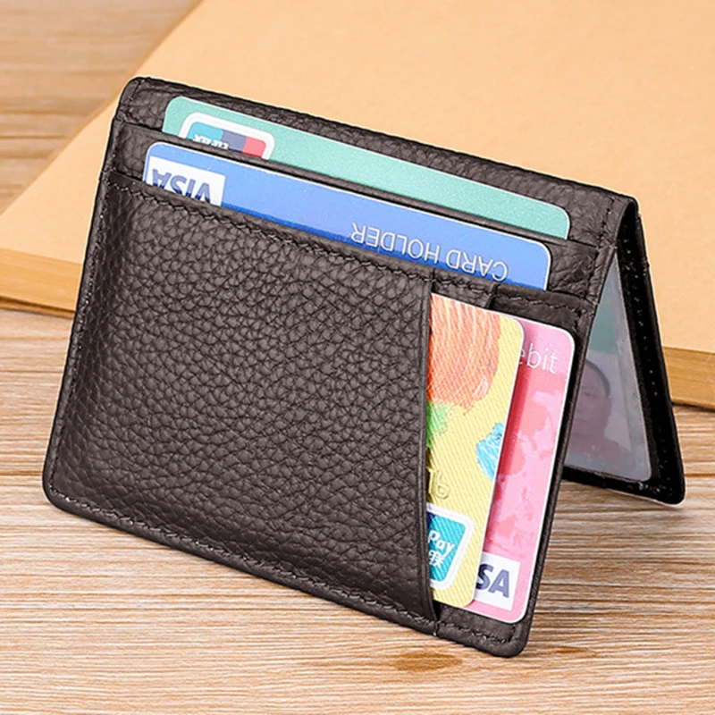 

Super Slim Soft Wallet 100% Genuine Leather Mini Credit Card Holder Multi Slots Coin Purse Wallet Purse Card Holders Men Wallet