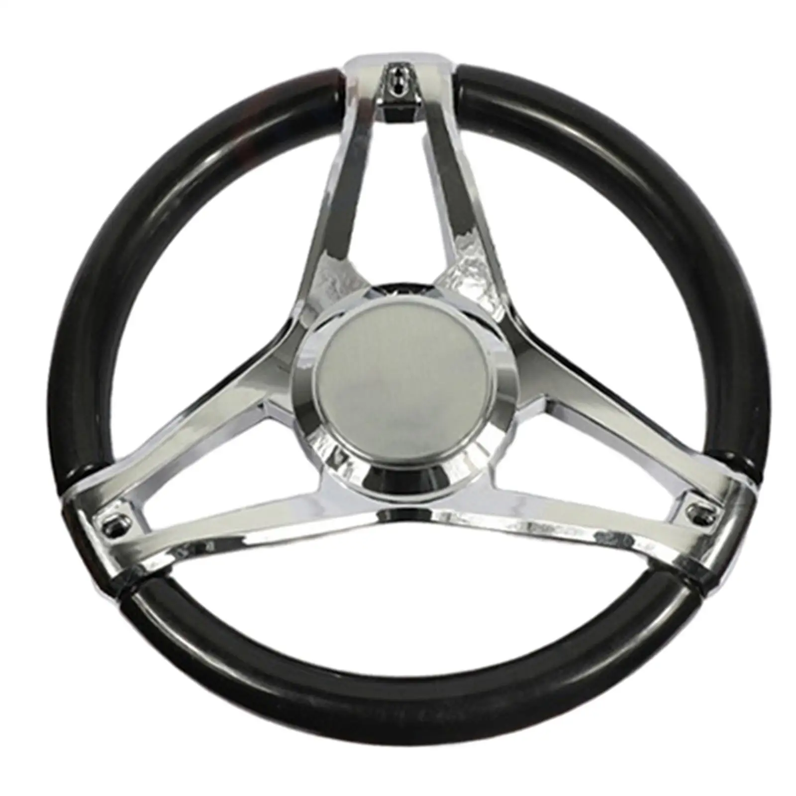 

Universal Boat Steering Wheel, Weatherproof UV Resistant 3 Spoke Plastic Fit for Waterborne Vehicles Yacht Speedboat Marine.