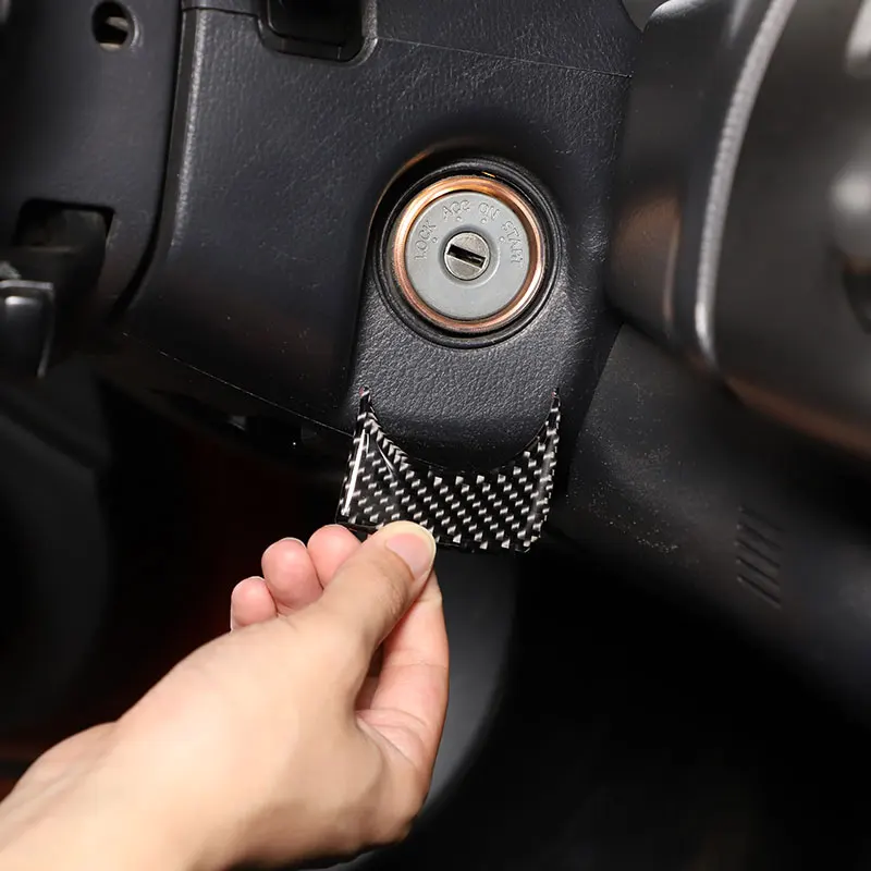 

For Mitsubishi Eclipse 2006-2011 Soft Carbon Fibr Car keyhole ignition switch Cover trim Sticker Car Accessories