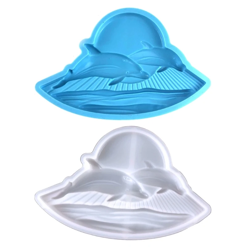 

Настенная силиконовая форма, полустереоскопический дельфин, декоративная форма, подвеска «сделай сам»