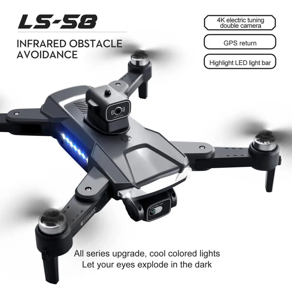

Foldable Aerial Photography Drone 4K HD-compatible Obstacle Brushless Quadcopter Toy with GPS 2.4GHz Remote Control Aircraft Toy