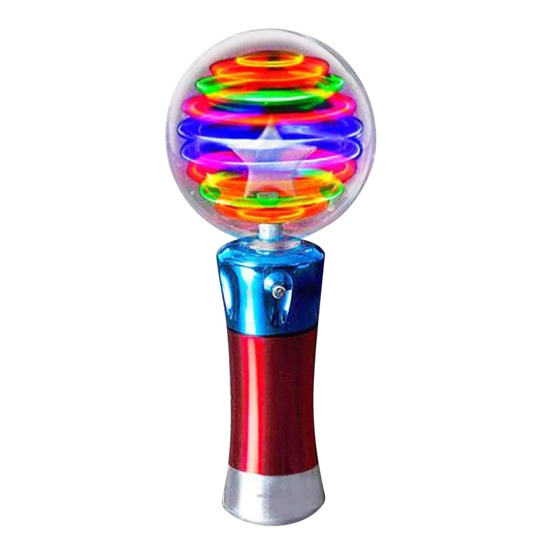 

GXMB Flashing Round Ball Sticks Glowing Star Spinning Ball Wand Stick Photo Props Concert Light Up Stick Light Show Favors